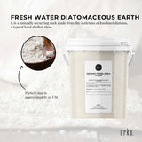 300g Organic Fine Diatomaceous Earth Tub - Food Grade Fossil Shell Flour Powder - Top-Down View