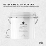 Orku 1.4Kg Fine Diatomaceous Earth Tub - Food Grade Fossil Shell Flour Powder - Side View