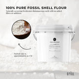 Orku 1.4Kg Fine Diatomaceous Earth Tub - Food Grade Fossil Shell Flour Powder - Top-Down View