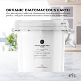 1.4Kg Organic Fine Diatomaceous Earth Tub - Food Grade Fossil Shell Flour Powder - Front View