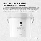 1.4Kg Organic Fine Diatomaceous Earth Tub - Food Grade Fossil Shell Flour Powder - Side View