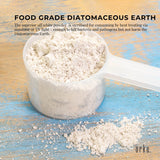 1.4Kg Organic Fine Diatomaceous Earth Tub - Food Grade Fossil Shell Flour Powder - Rear View
