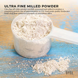 Orku 1.4Kg Fine Diatomaceous Earth Tub - Food Grade Fossil Shell Flour Powder - Rear View