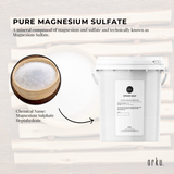 Orku 1.3kg Epsom Salt Tub - Magnesium Sulphate For Bath Skin Body Skin Care - Top-Down View