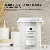 Orku 800g Magnesium Chloride Flakes Hexahydrate Tub - FCC USP Spec Bath Salts - Front View