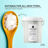 Orku 800g Magnesium Chloride Flakes Hexahydrate Tub - FCC USP Spec Bath Salts - Close-Up Angle