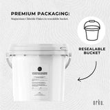 Orku 3.8Kg Magnesium Chloride Flakes Hexahydrate Tub - FCC USP Spec Bath Salts - Rear View