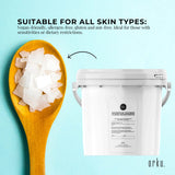 Orku 3.8Kg Magnesium Chloride Flakes Hexahydrate Tub - FCC USP Spec Bath Salts - Close-Up Angle