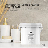 3.8Kg Magnesium Chloride Flakes Hexahydrate Tub - Organic USP Food Grade Salt - Front View