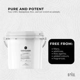 3.8Kg Magnesium Chloride Flakes Hexahydrate Tub - Organic USP Food Grade Salt - Side View