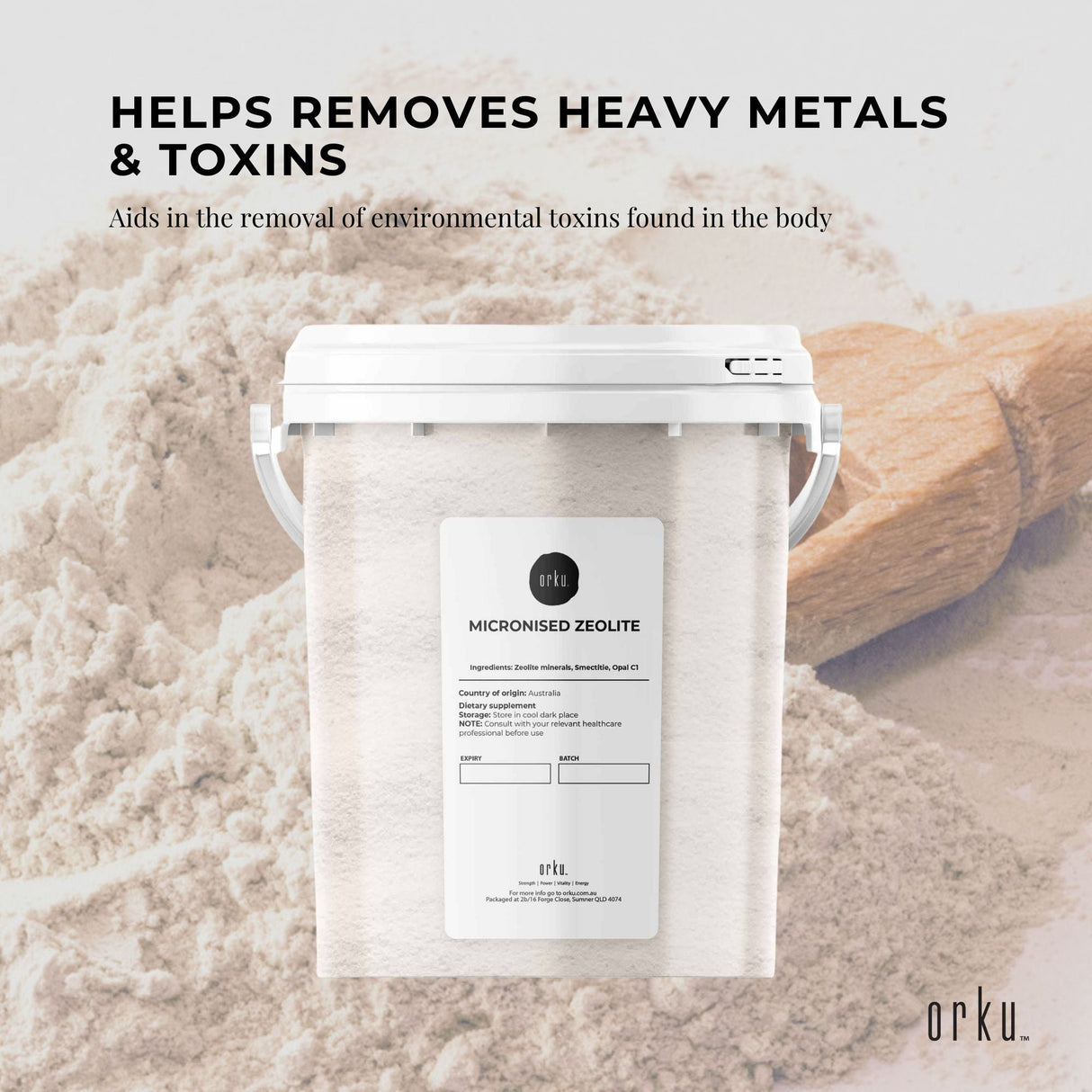 800g Premium Micronised Volcamin Zeolite Powder - High Absorption Mineral Supplement