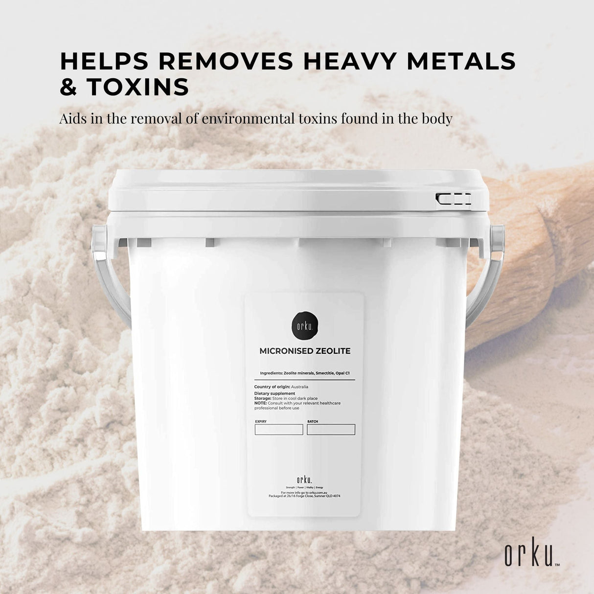 1.3kg Ultra-Fine Micronised Clinoptilolite Zeolite Powder - Volcamin Mineral Supplement