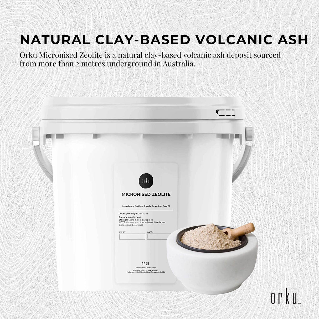 1.3kg Ultra-Fine Micronised Clinoptilolite Zeolite Powder - Volcamin Mineral Supplement