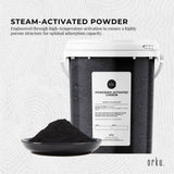 Orku 400g Activated Carbon Powder Coconut Charcoal Bucket - Water Filtration - Side View