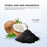 Orku 400g Activated Carbon Powder Coconut Charcoal Bucket - Water Filtration - 45-Degree Angle