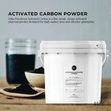 Orku 2.3Kg Activated Carbon Powder Coconut Charcoal Bucket - Water Filtration - Front View