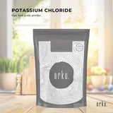 Orku 100g Potassium Chloride Powder (KCl) - Food Grade E508 Salt Substitute - Front View
