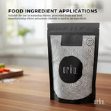 Orku 400g Potassium Chloride Powder (KCl) - Food Grade E508 Salt Substitute - 45-Degree Angle