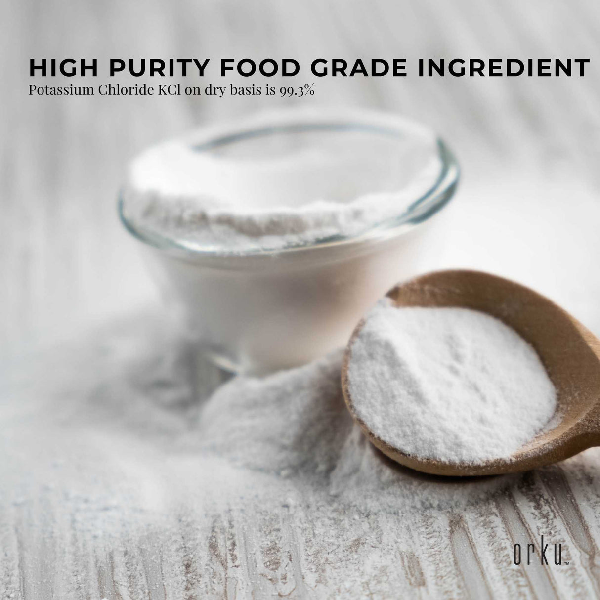400g Potassium Chloride Powder - Pure E508 Food Grade Salt Substitute Replacer