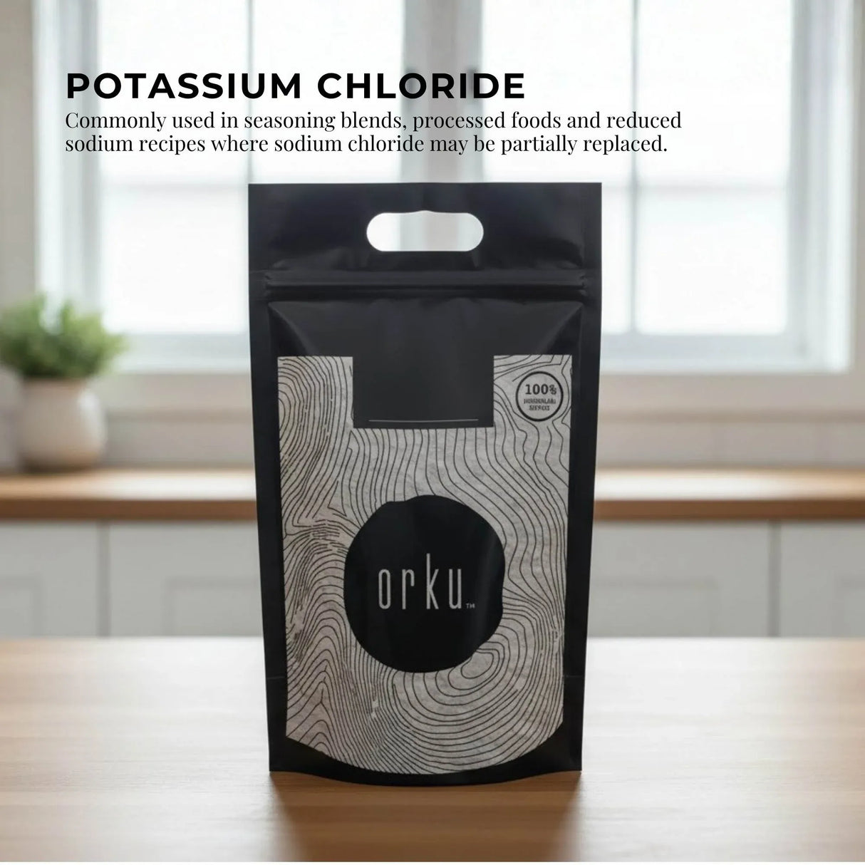 Orku Bulk 10Kg Potassium Chloride Powder (KCl) - Food Grade E508 Salt Substitute