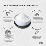Orku Bulk 10Kg Potassium Chloride Powder (KCl) - Food Grade E508 Salt Substitute