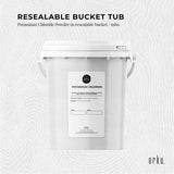 1.3Kg Potassium Chloride Powder Tub - Pure KCL E508 Food Grade Replacer - Side View