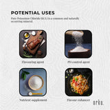 1.3Kg Potassium Chloride Powder Tub - Pure KCL E508 Food Grade Replacer - Rear View