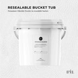 5Kg Potassium Chloride Powder Tub - Pure KCL E508 Food Grade Replacer - Side View