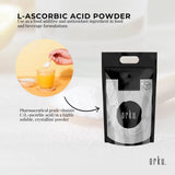 Orku 5Kg Vitamin C Powder Pure L-Ascorbic Acid - USP Grade Non-GMO - Top-Down View