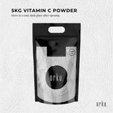 Orku Bulk 20Kg Vitamin C Powder Pure L-Ascorbic Acid - USP Grade Non-GMO - Side View