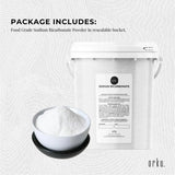 Orku 1.3Kg Sodium Bicarbonate Food Grade Tub Baking Soda Aluminium Free Powder - Side View