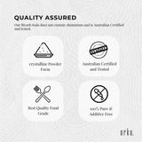 Orku 1.3Kg Sodium Bicarbonate Food Grade Tub Baking Soda Aluminium Free Powder - Low Angle
