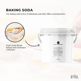 Orku 5Kg Sodium Bicarbonate Food Grade Tub Baking Soda Aluminium Free Powder - Top-Down View