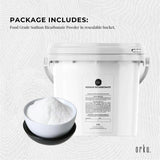 5Kg Sodium Bicarbonate Tub - Food Grade Bicarb Baking Soda Hydrogen Carbonate - Side View