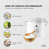 5Kg Sodium Bicarbonate Tub - Food Grade Bicarb Baking Soda Hydrogen Carbonate - 45-Degree Angle