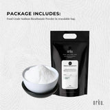 Orku 5Kg Sodium Bicarbonate Food Grade Baking Soda Aluminium Free NaHCO3 Powder - Top-Down View
