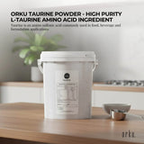 Orku 1.3kg Taurine Powder Tub - High Purity L-Taurine Amino Acid Ingredient - Front View