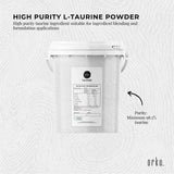 Orku 1.3kg Taurine Powder Tub - High Purity L-Taurine Amino Acid Ingredient - Side View