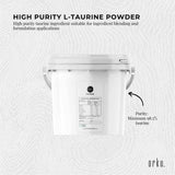 Orku 5kg Taurine Powder Tub - High Purity L-Taurine Amino Acid Ingredient - Side View