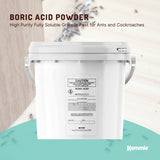 1Kg Boric Acid Powder Bucket 99.9% Pure Fully Soluble Granule Pest Ant Roaches - Front View