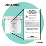 Kemmie 4.9Kg Boric Acid Powder 99.9% Pure Tub - Soluble Orthoboric Acid H3BO3