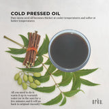 Orku 25ml Organic Neem Seed Oil - Debitterised Cold Pressed Azadirachtin Indica - Close-Up Angle