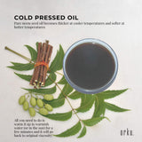 Orku 30ml Organic Neem Seed Oil - Debitterised Cold Pressed Azadirachtin Indica - Close-Up Angle
