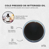 Orku 100ml Organic Neem Seed Oil  Debitterised Cold Pressed Azadirachtin Indica - 45-Degree Angle