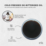 Cold Pressed 500ml Neem Seed Oil - Organic Debitterised with Azadirachtin Indica - 45-Degree Angle