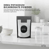 Orku 100g Potassium Bicarbonate Powder - Food Grade Pure FCC Brewing Baking - Front View