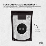 Orku 400g Potassium Bicarbonate Powder - Food Grade Pure FCC Brewing Baking - 45-Degree Angle