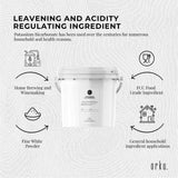 Orku 5Kg Potassium Bicarbonate Powder Tub - Food Grade FCC for Brewing Baking - Side View