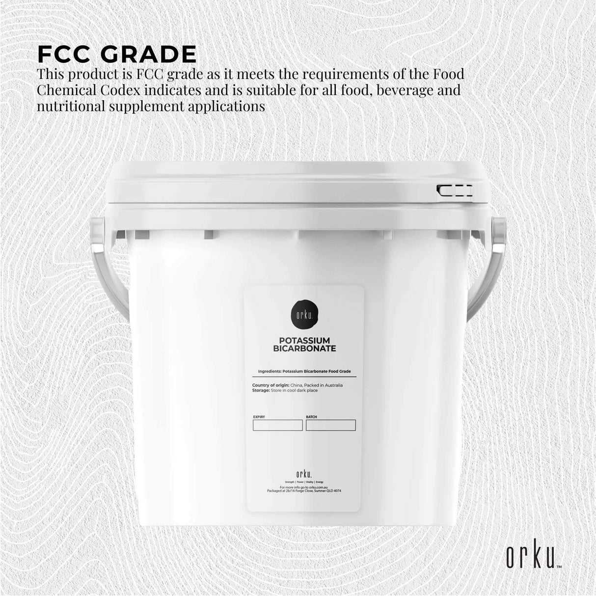 5Kg Food Grade Organic Potassium Bicarbonate Powder - Ideal for Baking, Brewing, and Organic Farming