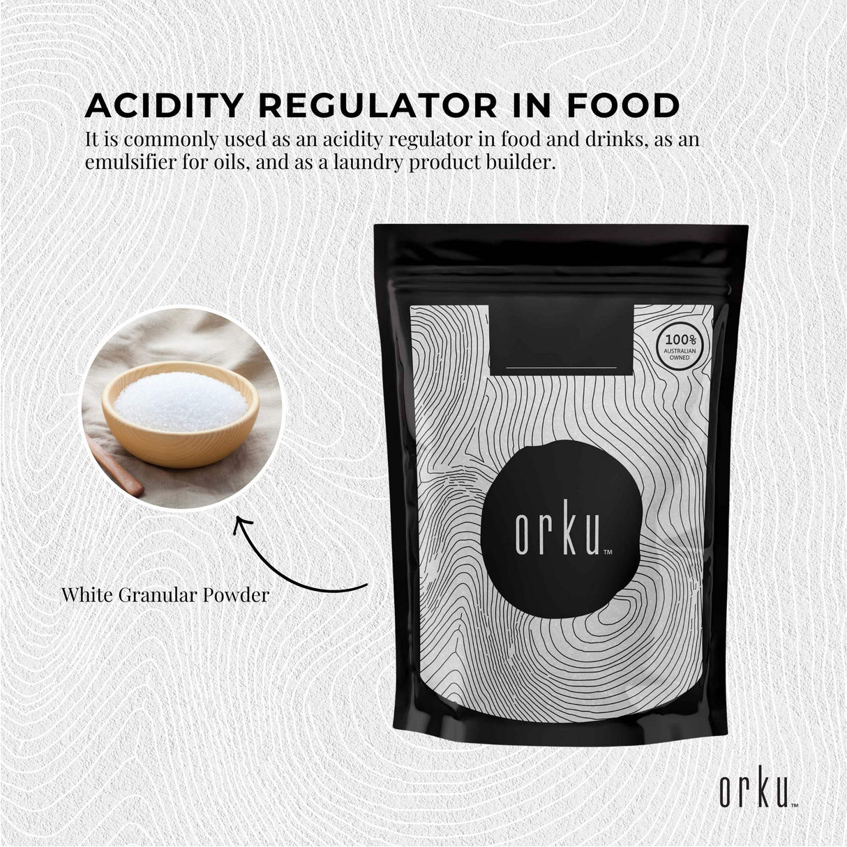 1Kg Food Grade Sodium Citrate Powder - Versatile Emulsifier & Preservative